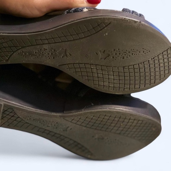 Elegant Navy Blue Women's Wedge Sandals - Picture 4 of 4